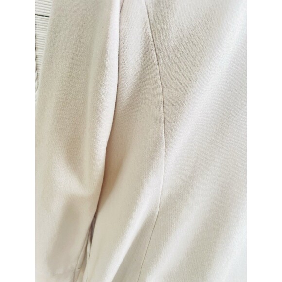 All Saints Nude Zip Drape Waterfall Cardigan S Beige Oversized Terry Jacket - Picture 10 of 15